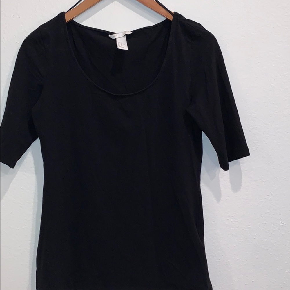 M H&M women’s/girls black basic T Shirt